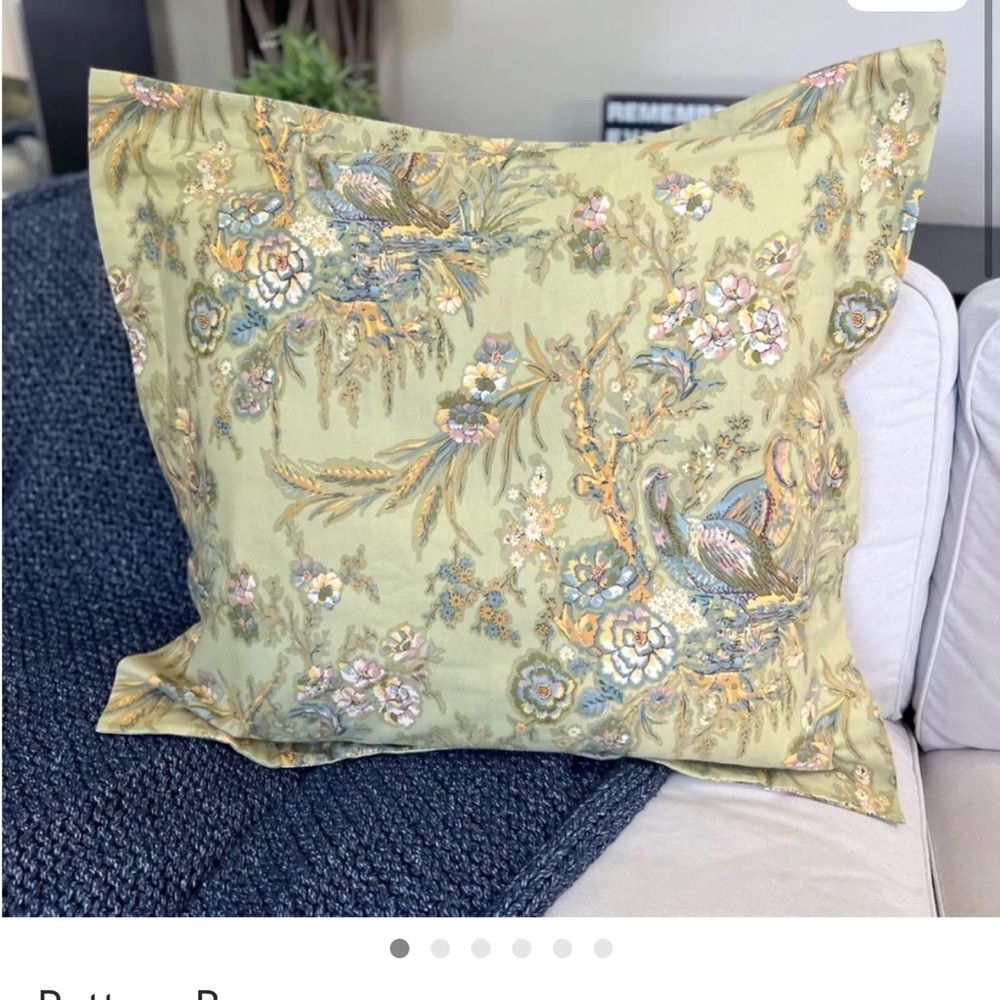 IN SEARCH Of……NEED 2 Pottery Barn Green Floral Accent Pillow